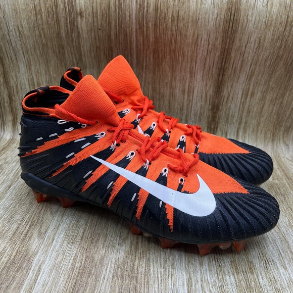 Nike Alpha Menace Elite TD Men's Size 14.5 Football Cleats Orange Black Shoes - Picture 1 of 9